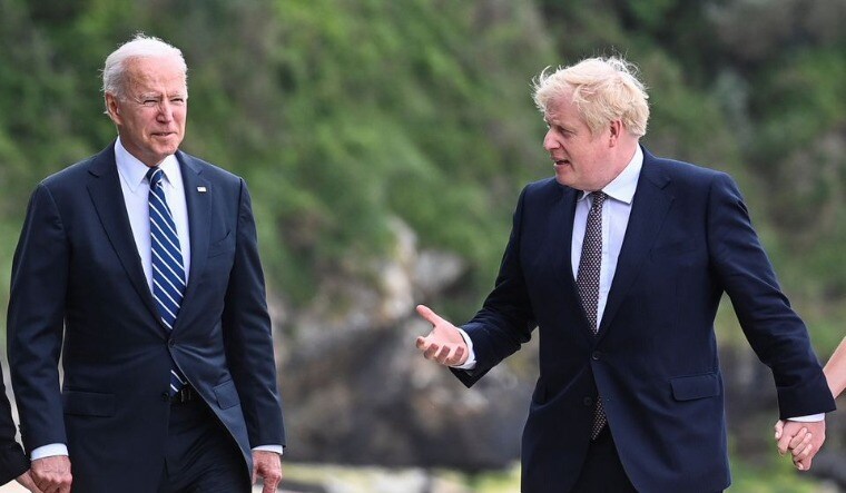 US President Joe Biden (left) with British PM Boris Johnson | Reuters