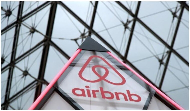 Airbnb logo atop the Louvre, Paris | Reuters