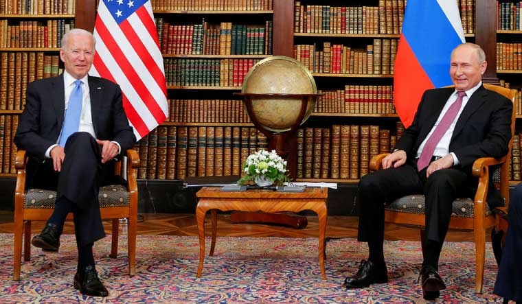 US President Joe Biden and Russia's President Vladimir Putin meet for the US-Russia summit at Villa La Grange in Geneva, Switzerland | Reuters / Denis Balibouse