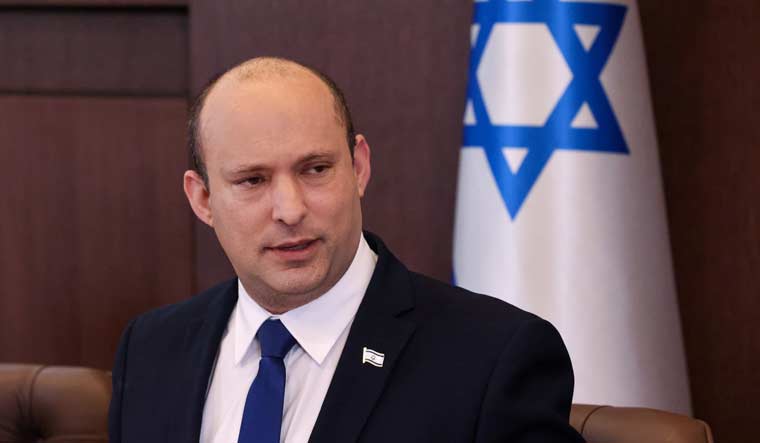 Israeli Prime Minister Naftali Bennett chairs the first weekly cabinet meeting of his new government in Jerusalem June 20, 2021 | Emmanuel Dunand/Pool via REUTERS
