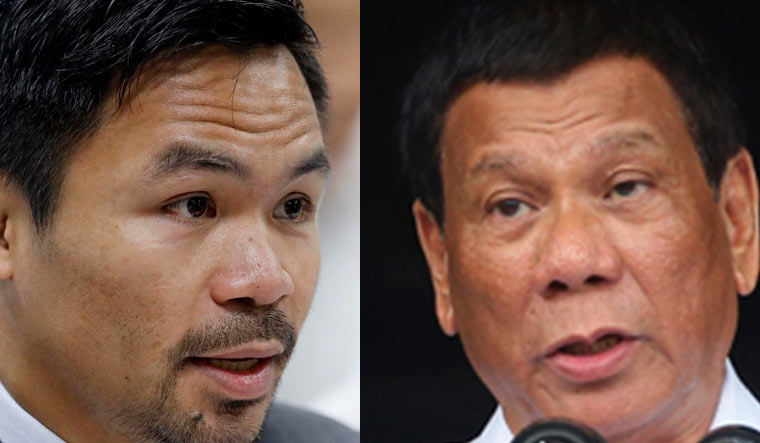 Collage: Boxer Manny Pacquiao and Philippines President Rodigo Duterte | Reuters, AP 