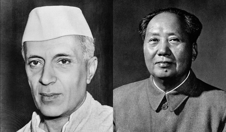 A collage of Jawaharlal Nehru (left) and Mao Tse Tung | Wikipedia Commons