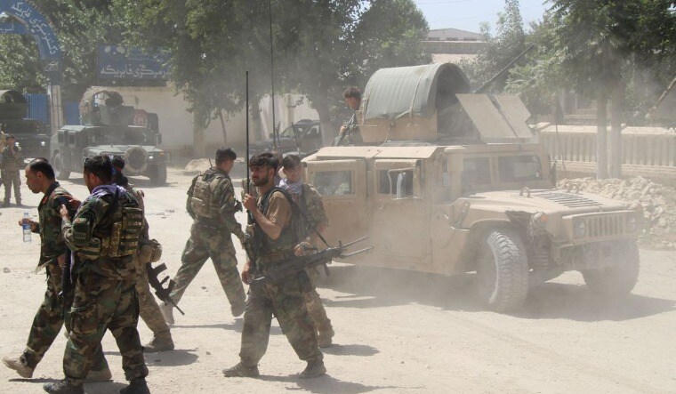 Afghan Commando forces are seen at the site of a battle field where they clash with the Taliban insurgent in Kunduz province, Afghanistan June 22, 2021 | Reuters
