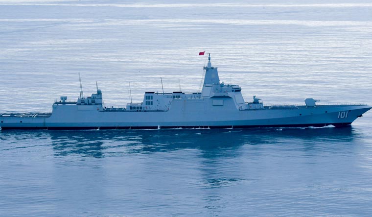 A Chinese Type 055 warship | China's Ministry of National Defense