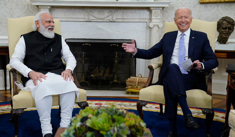 Washington: President Joe Biden meets with Indian Prime Minister Narendra Modi in the Oval Office of the White House, Friday, Sept. 24, 2021, in Washington | AP/PTI