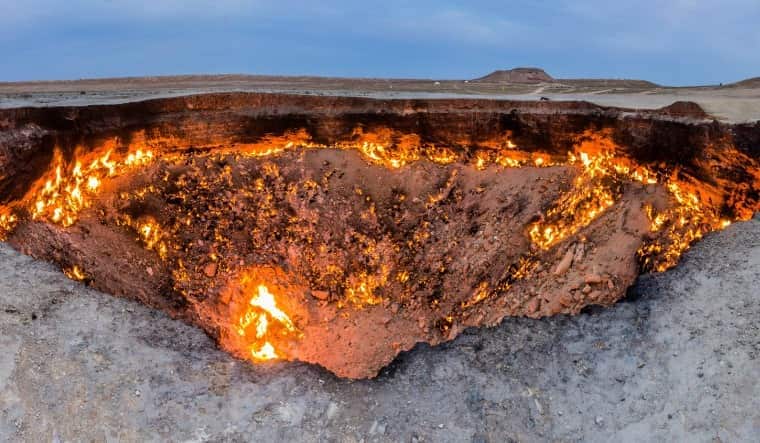 The Darwaza Crater in Turkmenistan | Shutterstock