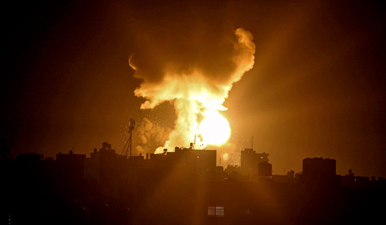israel-airstrike-explosion-gaza-ap