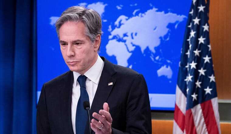 US Secretary of State Antony Blinken speaks about the Russia-Ukraine crisis during a briefing at the State Department in Washington | Reuters