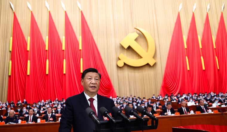 Chinese President Xi Jinping delivers a speech during the opening ceremony of the 20th National Congress of China's ruling Communist Party in Beijing, China | AP