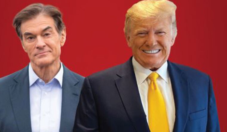 A promotional image showing Dr Mehmet Oz (left) and Donald Trump | Via Twitter