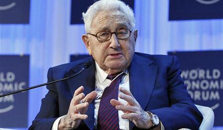 File: Henry Kissinger, chairman of Kissinger Associates, speaks during the annual meeting of the World Economic Forum (WEF) in Davos January 24 | Reuters 