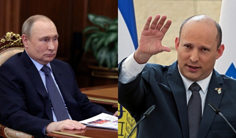 A collage showing Russia's President Vladimir Putin (left) and Israel's PM Naftali Bennett | Reuters