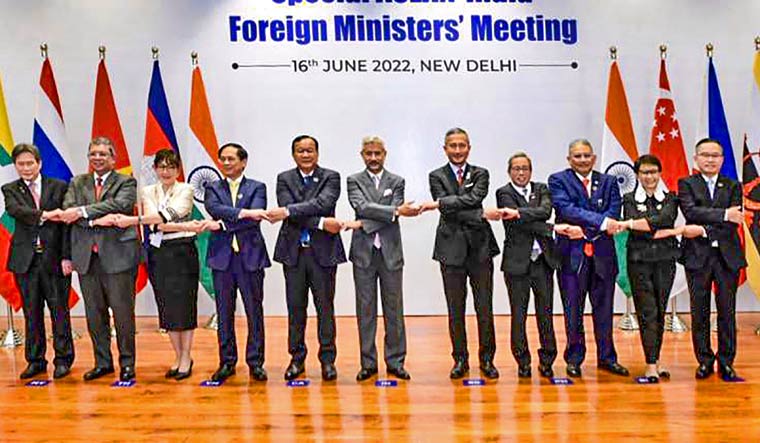 External Affairs Minister S Jaishankar with Foreign Ministers of ASEAN nations at the Special ASEAN-India Foreign Ministers meeting, in New Delhi, Thursday, June 16, 2022 | PTI