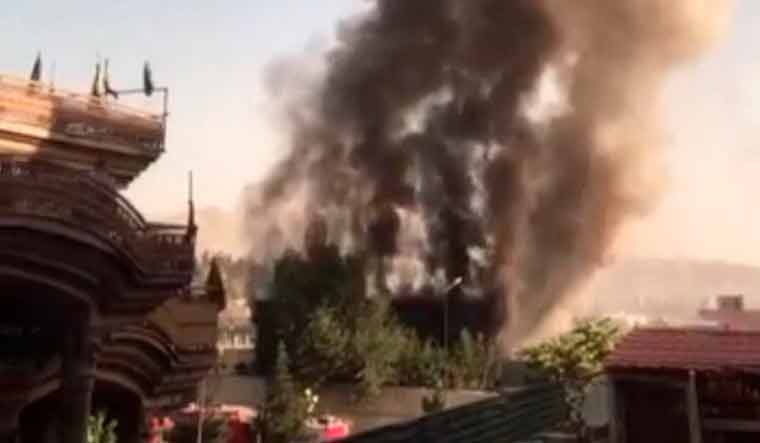 Smoke rising from Gurudwara in Kabul | Reuters
