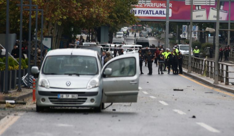 Security forces are seen outside the Interior Ministry following a bomb attack in Ankara, Turkey | Reuters