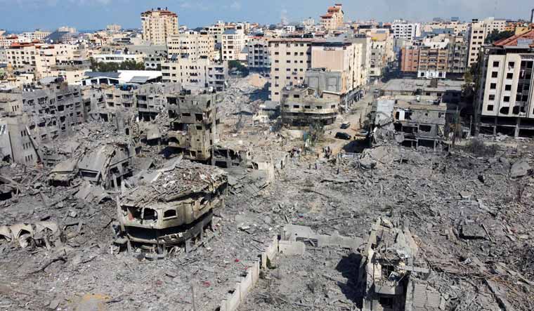 A view shows houses and buildings destroyed by Israeli strikes in Gaza City | Reuters

