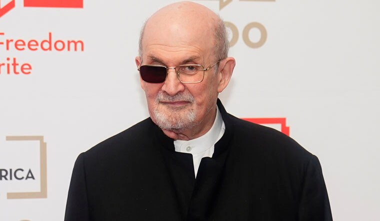 FILE - Author Salman Rushdie attends the 2023 PEN America Literary Gala Thursday, May 18, 2023, in New York. (AP Photo/Frank Franklin II, File)