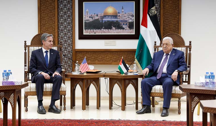 U.S. Secretary of State Antony Blinken meets Palestinian President Mahmoud Abbas | AP