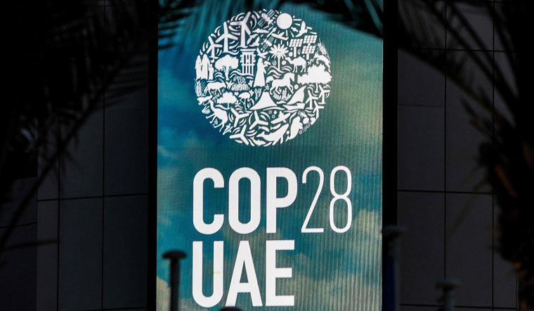 The logo of the United Nations Climate Change Conference, COP28 | AFP