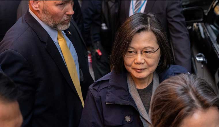 Taiwan’s President Tsai Ing-wen departs at the Lotte Hotel in Manhattan in New York City on a stop-over | Reuters 