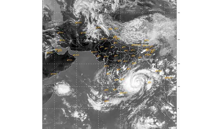 Satellite image shows the location of Cyclone Mocha, in the Bay of Bengal | PTI