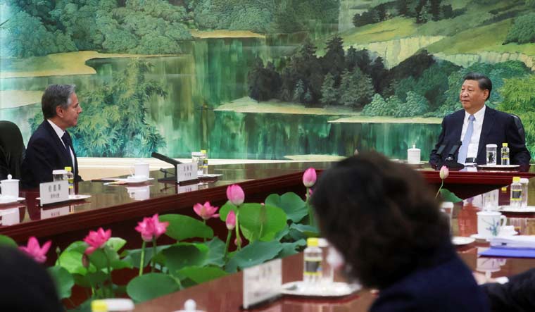 U.S. Secretary of State Antony Blinken meets with Chinese President Xi Jinping in the Great Hall of the People in Beijing, China, June 19, 2023 | Reuters