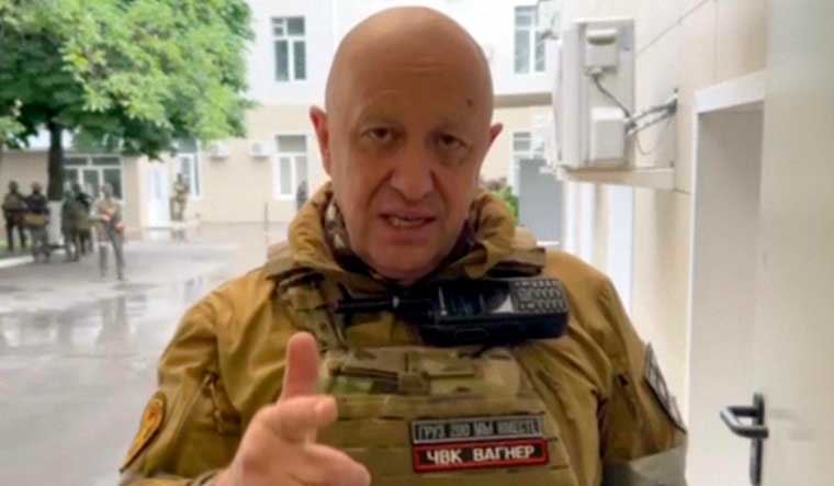  Yevgeny Prigozhin, the owner of the Wagner Group military company, records his video addresses in Rostov-on-Don, Russia | AP