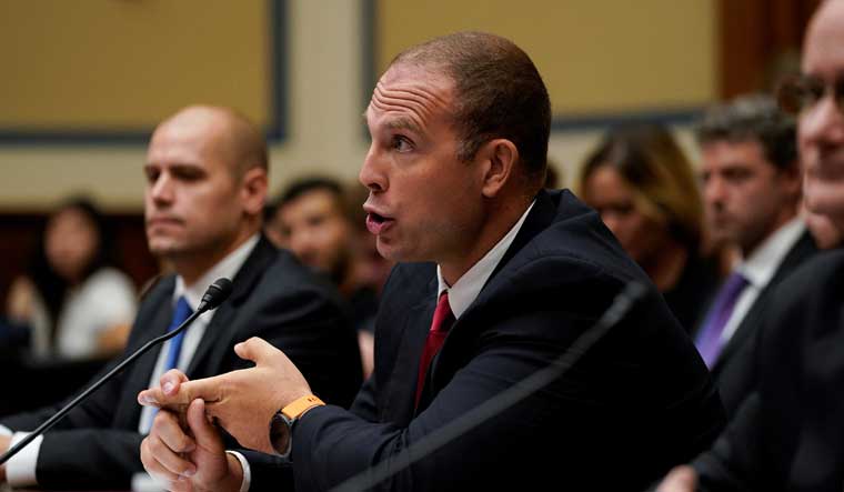 David Grusch, former National Reconnaissance Office representative on the Defense Department's Unidentified Aerial Phenomena Task Force, testifies during House Oversight & Accountability Committee's  hearing | Reuters