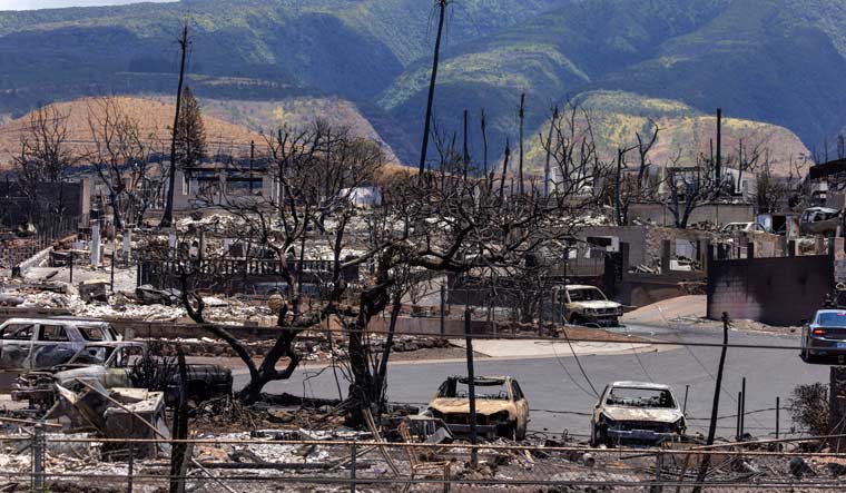 A general view shows damage in the fire ravaged town of Lahaina on the island of Maui in Hawaii, U.S., August 15, 2023 | Reuters