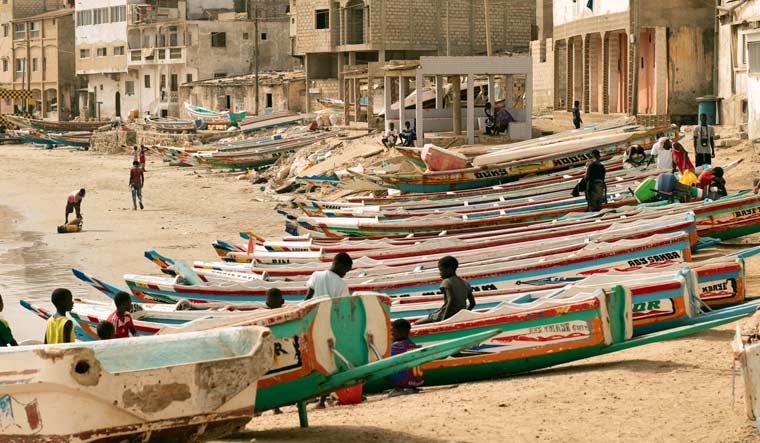 Representative image: Children play on fishing boats known as pirogues in Dakar, Senegal, Saturday June 24, 2023 | AP