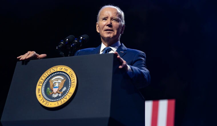 President Joe Biden delivers remarks on democracy and honoring the legacy of the late Sen. John McCain at the Tempe Center for the Arts, Thursday, Sept. 28, 2023, in Tempe, Ariz. (AP Photo/Evan Vucci)