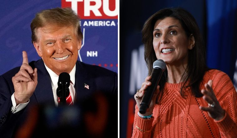 The biggest question is whether Trump's last major rival, former UN Ambassador Nikki Haley, will be able to eat into his margin or pull off an upset outright | AFP