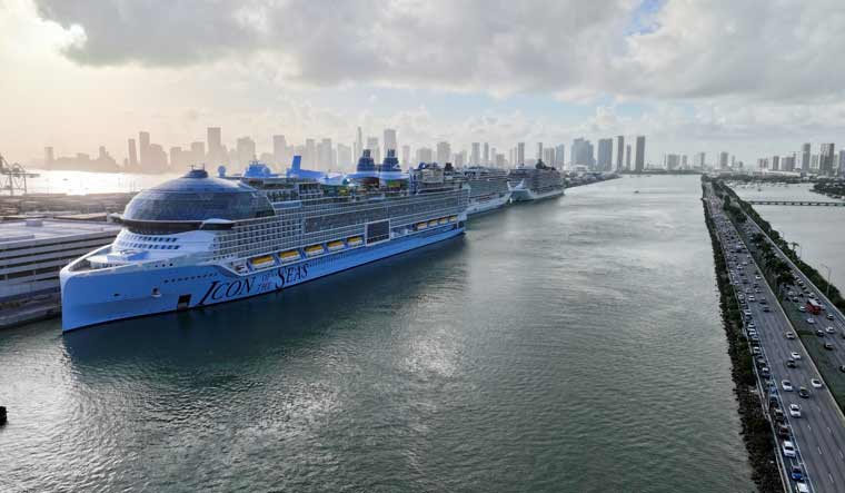 Royal Caribbean’s Icon of the Seas, the largest cruise ship in the world sets sail for its inaugural voyage with passengers in Miami | Reuters