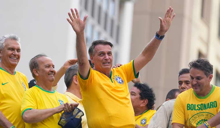 Former President Jair Bolsonaro addresses supporters during a rally at Sao Paulo in Brazil | AP