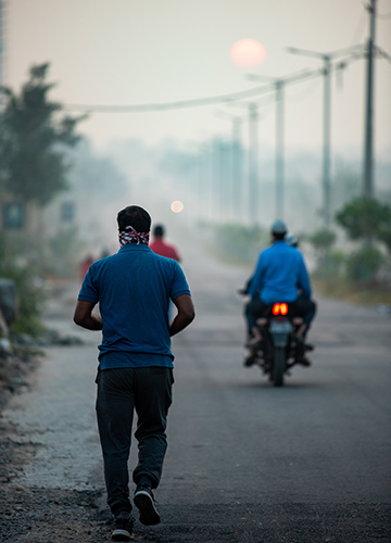 Rise and shine: Joggers in Hyderabad.