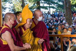 The Dalai Lama at the Tsuglagkhang Temple in Dharamshala | AP