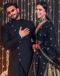 Ranveer and Deepika at the wedding reception of Priyanka Chopra and Nick Jonas | PTI