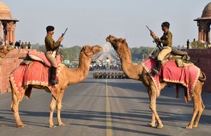 BSF soldiers during Beating Retreat | Sanjay Ahlawat