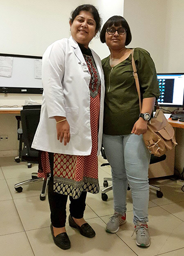 Payel with Dr Ishita Sen