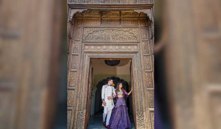 The 400 -year-old royal door  at Fairmont, Jaipur