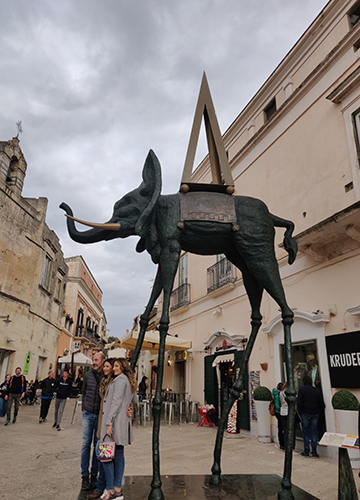 Salvador Dali Space Elephant sculpture at the Square in Matera | Nivedita Jayaram Pawar