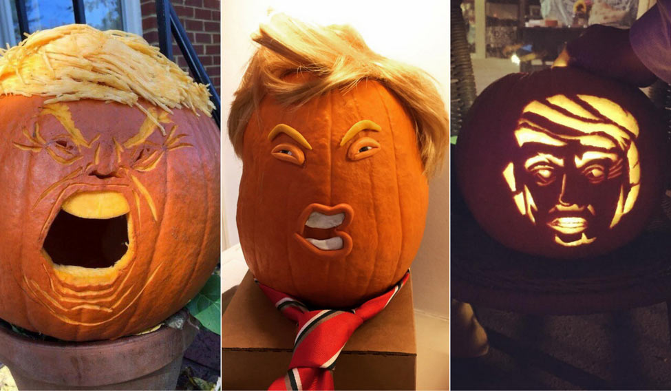 Trumpkins, or Donald Trump pumpkins