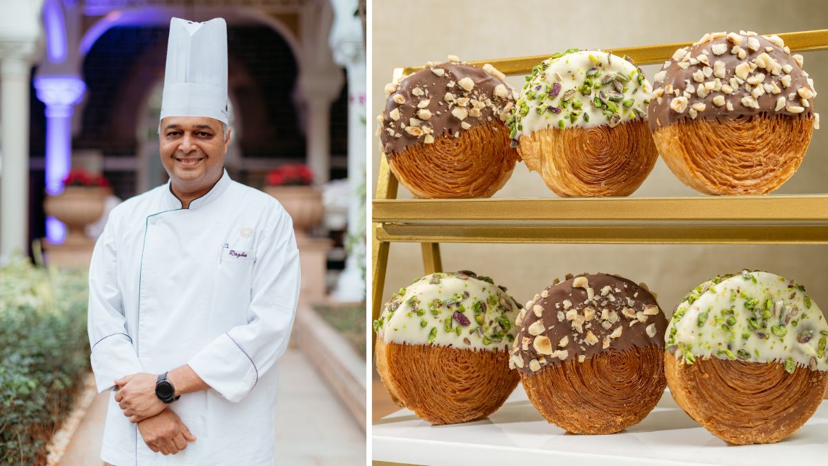 Raghu Deora, Executive Chef, The Taj Mahal Palace Mumbai; Matcha & Chocolate Flat Croissant - La Patisseri, The Taj Mahal Palace Mumbai