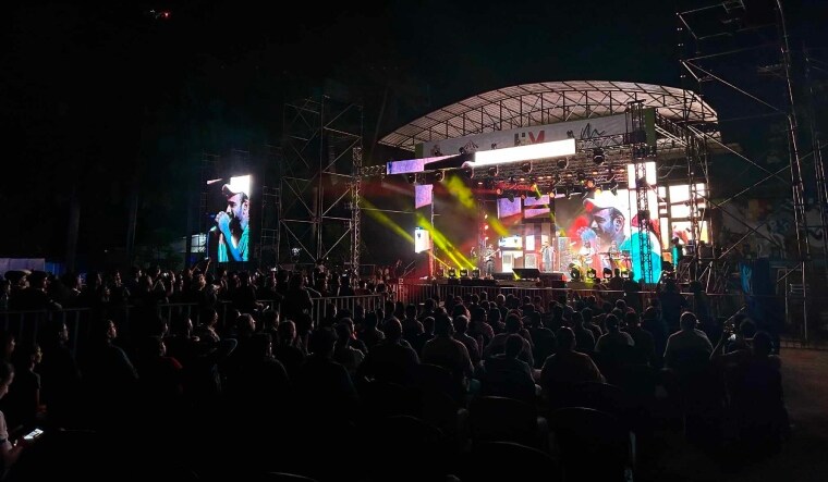 Rock band '13AD' perform at a packed Thevara SH Lakeview Ground | Vishnudas K.S.