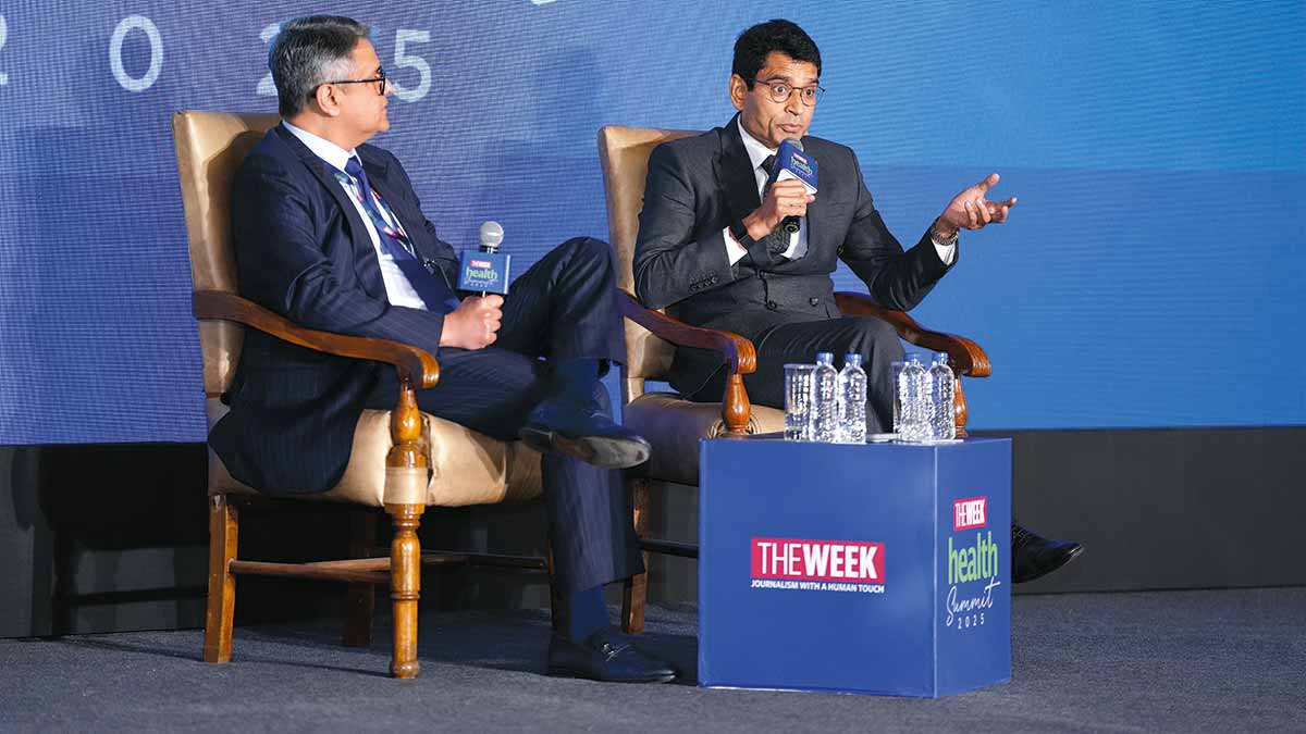 Vikrant Shrotriya, managing director, Novo Nordisk India Pvt Ltd (right), with THE WEEK’s Chief Associate Editor and Director Riyad Mathew.