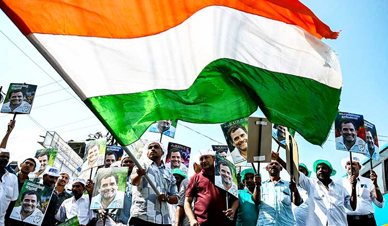 Southern comfort: Congress supporters in Wayanad, where Rahul Gandhi is the party candidate | AFP