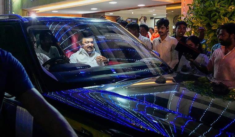 Southern delight: Tamil Nadu Chief Minister M.K. Stalin at party headquarters in Chennai | PTI