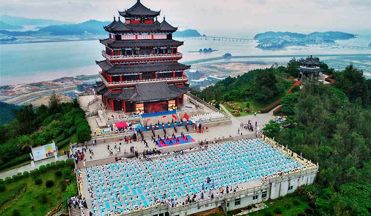Beyond borders: Yoga enthusiasts participate in an event to celebrate International Day of Yoga in Wenzhou, China | PTI
