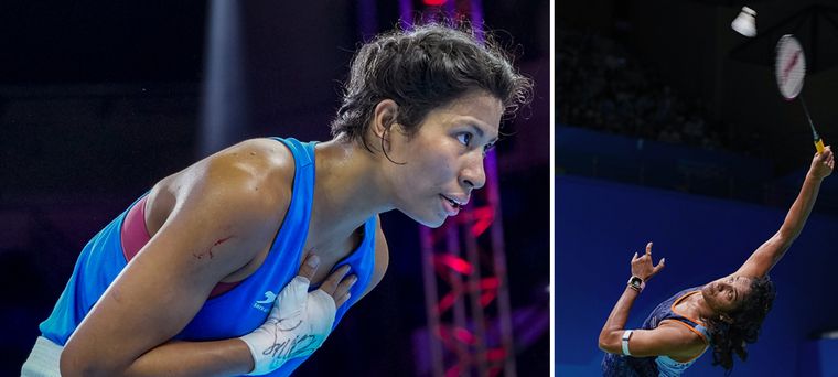 Lovlina Borgohain and P.V. Sindhu | PTI