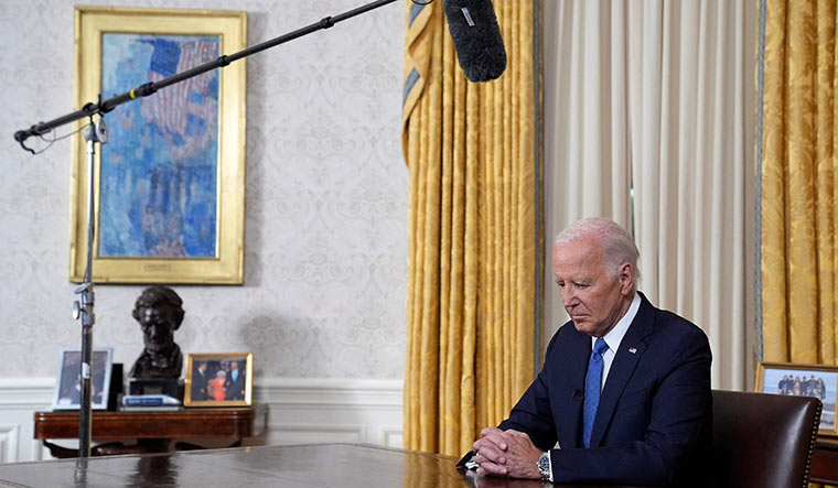 Long goodbye: Biden prepares to address the nation about his decision to not seek re-election at the Oval Office on July 24 | AFP